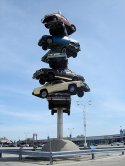 Spindle sculpture in Berwyn, IL